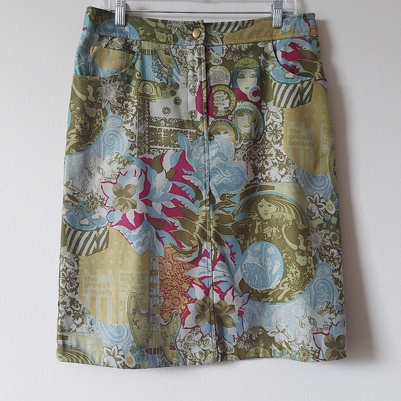Dex Dresses & Skirts - DEX FRESH PRODUCTS Bohemian Paisley Print Floral Skirt Boho Vintage Size 8